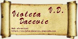 Violeta Dačević vizit kartica
